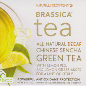 Brassica® Decaf. Green Tea w/Lemon & TrueBroc® ~ 16 Ct. Tea Bags