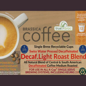 Brassica® Coffee Decaffeinated Light Roast Coffee in K-Cup® Compatible Single Serve Cups