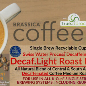 Brassica® Coffee Decaffeinated Light Roast Coffee in K-Cup® Compatible Single Serve Cups