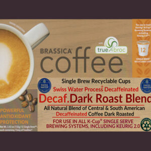 Brassica® Decaffeinated Coffee Dark Roast K-Cup® Compatible Single Serve Cups