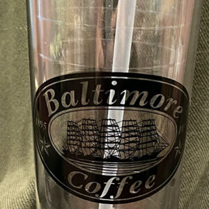 Baltimore Coffee Clear 24 oz. Travel Mug