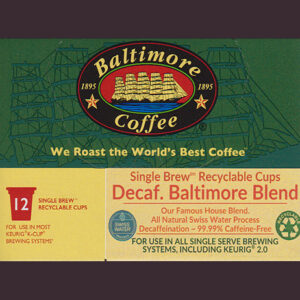 Swiss Water Process Decaffeinated® Baltimore Blend™ Single Brew™ BCT-Cups