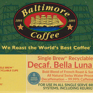 Swiss Water Process Decaffeinated® Bella Luna Single Brew™ BCT-Cups