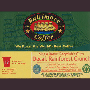 Swiss Water Process Decaffeinated® Rainforest Crunch Single Brew BCT-Cups