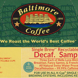 Swiss Water Process Decaffeinated® Coffee Sampler Single Brew™ BCT-Cups