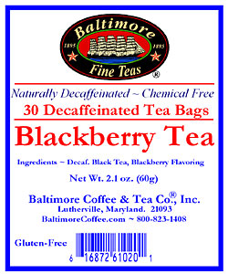 Baltimore Decaf. Blackberry Tea Bags ~ 30 Count