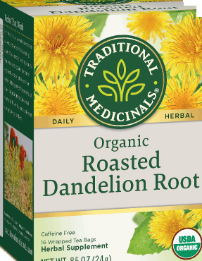 Traditional Medicinals Organic Roasted Dandelion Root Herbal Tea Bags