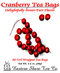 Eastern Shore Cranberry Tea Bags ~ 20 Ct.