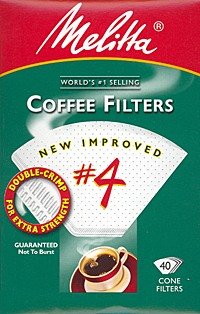 Melitta #4 Filter-White ~40 Count