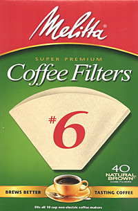 Melitta #6 Natural Brown Filter-40 ct.