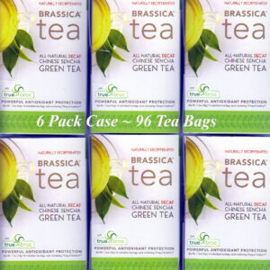 Brassica® Decaf. Green Tea w/TrueBroc®  Case of 6 Boxes (96 Tea Bags)