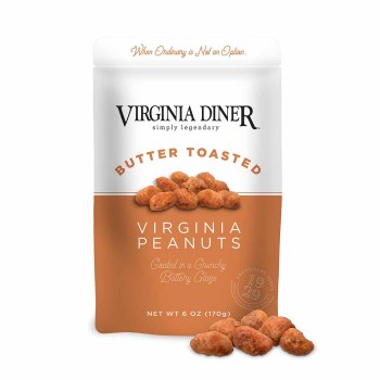 Va. Diner Butter Toasted Peanuts in Pouch ~ 6 oz. (170g.)