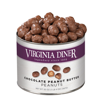 Va. Diner Chocolate Peanut Butter Peanuts ~ 10 oz. (283g.)