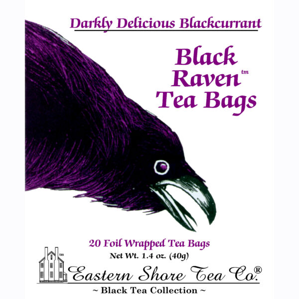 Eastern Shore Black Raven Tea Bags ~ 20 Count.