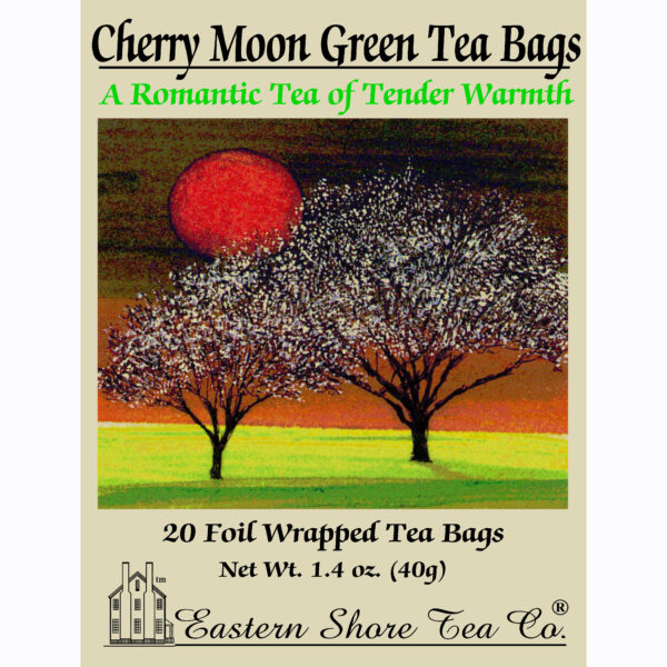 Eastern Shore Cherry Moon Green Tea Bags ~ Box