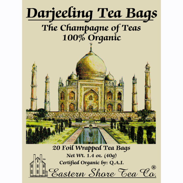 Eastern Shore 100% Organic Darjeeling Tea Bags ~ Box