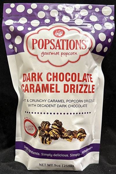 Popsations Dark Chocolate Caramel Drizzle Popcorn ~ 9 oz. (255g)