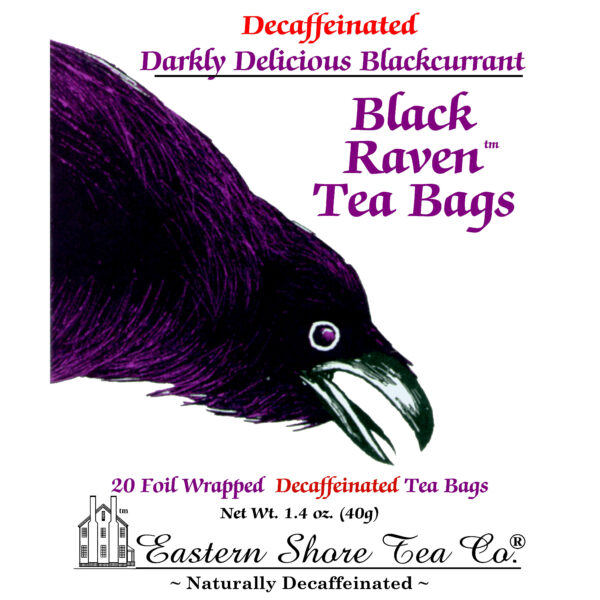 Eastern Shore Decaf. Black Raven Tea Bags ~ 20 Ct