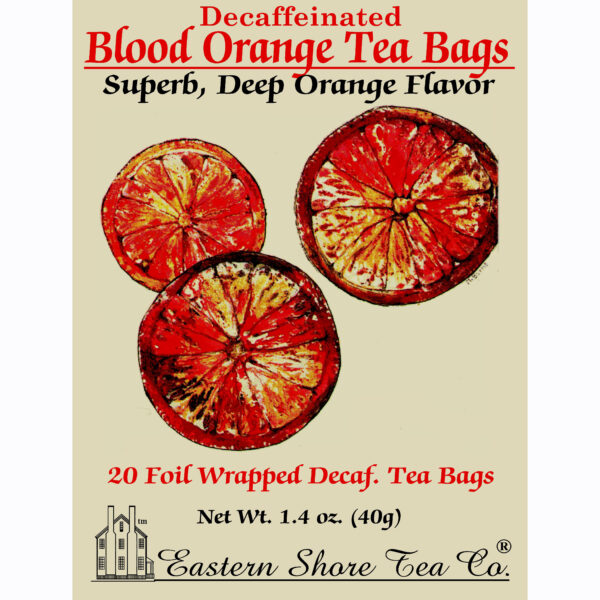 Eastern Shore Decaf. Blood Orange Tea Bags ~ Box