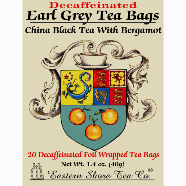 Eastern Shore Decaf. Earl Grey Tea Bags ~ Box