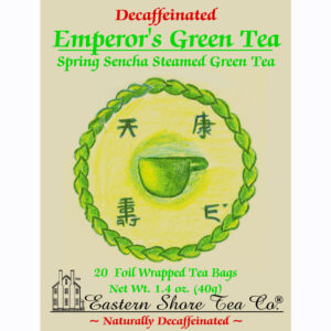 Eastern Shore Decaf. Emperor's Green Tea Bags ~ Box