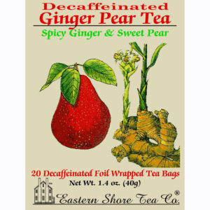 Eastern Shore Decaf. Ginger Pear Tea Bags ~ Box