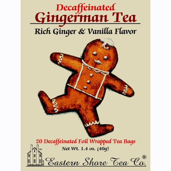 Eastern Shore Decaf. Gingerman Tea Bags ~ Box