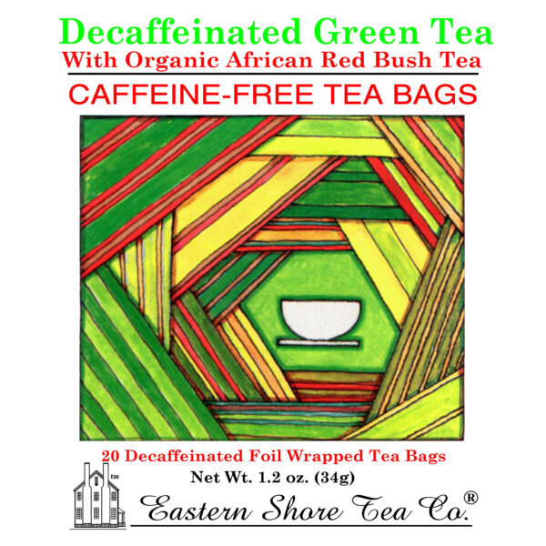 Eastern Shore Decaf. Green Tea w/Redbush Tea Bags ~ 20 Ct.