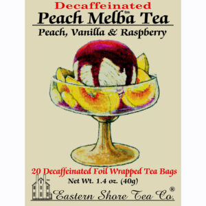 Eastern Shore Decaf. Peach Melba Tea Bags ~ Box