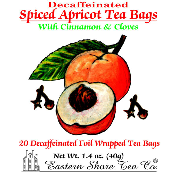 Eastern Shore Decaf. Spiced Apricot Tea Bags ~ 20 Ct.