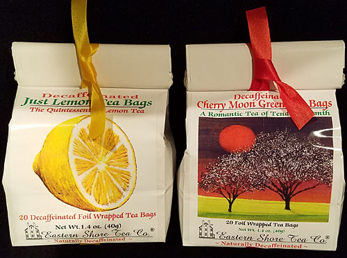 Eastern Shore Decaf. Tea Bags in Ribbon Bags