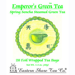 Eastern Shore Emperor's Green Tea Bags ~ 20 Count.