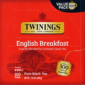 Twinings English Breakfast Tea ~ 100 Count T.B.