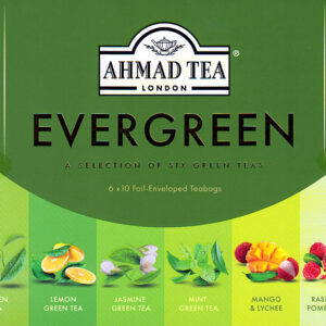 Ahmad Evergreen Selection of 6 Green Teas, 60 Tea Bags Total