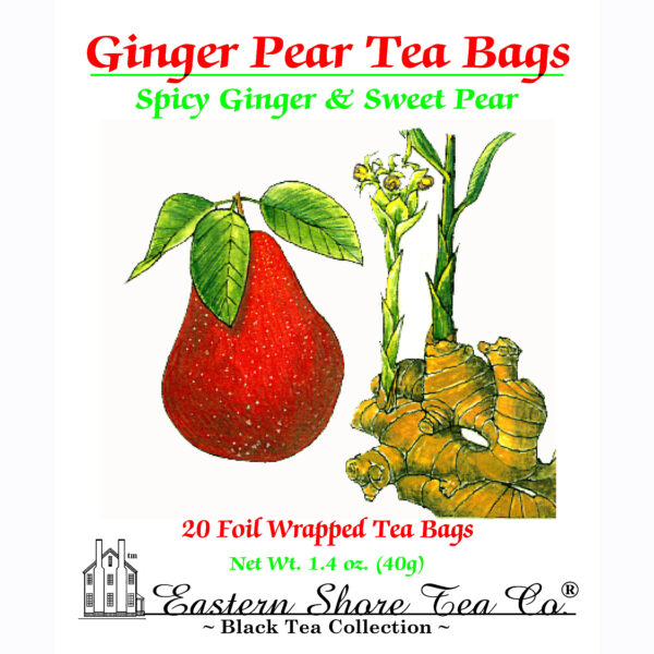 Eastern Shore Ginger Pear Tea Bags ~ 20 Count