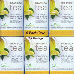 Brassica® Green Tea w/Lemon &TrueBroc®  Case of 6 Boxes (96 Tea Bags)
