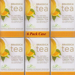 Brassica® Green Tea w/Orange & TrueBroc® Case of 6 Boxes (96 Tea Bags)