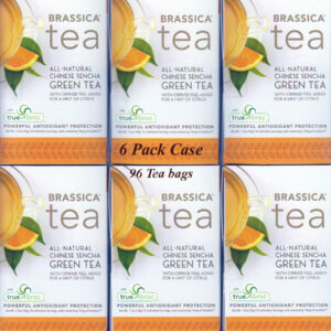 Brassica® Green Tea w/Orange & TrueBroc® Case of 6 Boxes (96 Tea Bags)