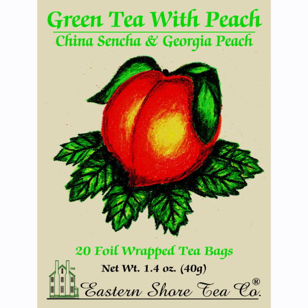 Eastern Shore Green Tea & Peach Tea Bags ~ Box