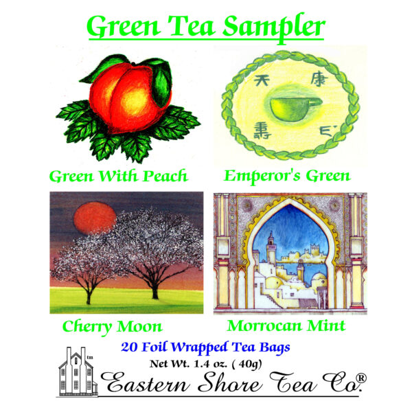 Eastern Shore Green Tea Sampler ~ 20 Count Tea Bags