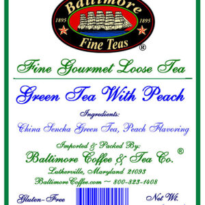 Green Tea With Peach ~ 4 oz. Pouch