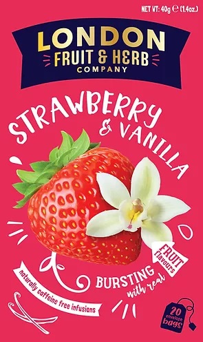 London Fruit & Herb ~ Strawberry & Vanilla Herbal Tea Bags