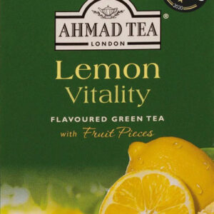 Ahmad Lemon Vitality Green Tea ~ 20 Count Tea Bags