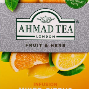 Ahmad Mixed Citrus Caffeine-Free Herbal Tea Bags ~ 20 Count