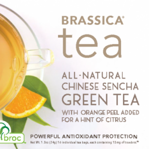 Brassica® Green Tea w/Orange with  TrueBroc®~ 16 Count Tea Bags