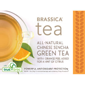 Brassica® Green Tea w/Orange with  TrueBroc®~ 16 Count Tea Bags