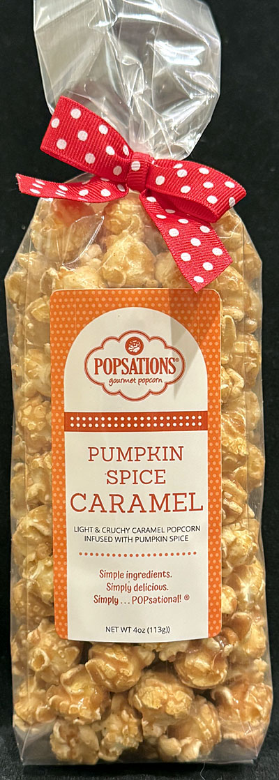 Popsations Pumpkin Spice Caramel Popcorn ~ 4 oz. (113g.)