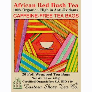 Eastern Shore Red Bush Herbal Tea Bags ~ Box. 100% Organic