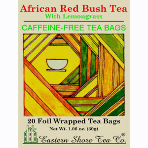 Eastern Shore Red Bush & Lemongrass Tea Bags 100% Organic ~ Box