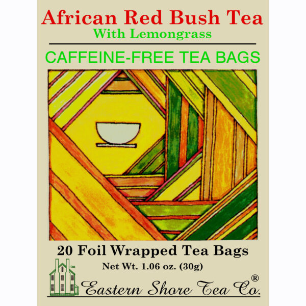 Eastern Shore Red Bush & Lemongrass Tea Bags 100% Organic ~ Box